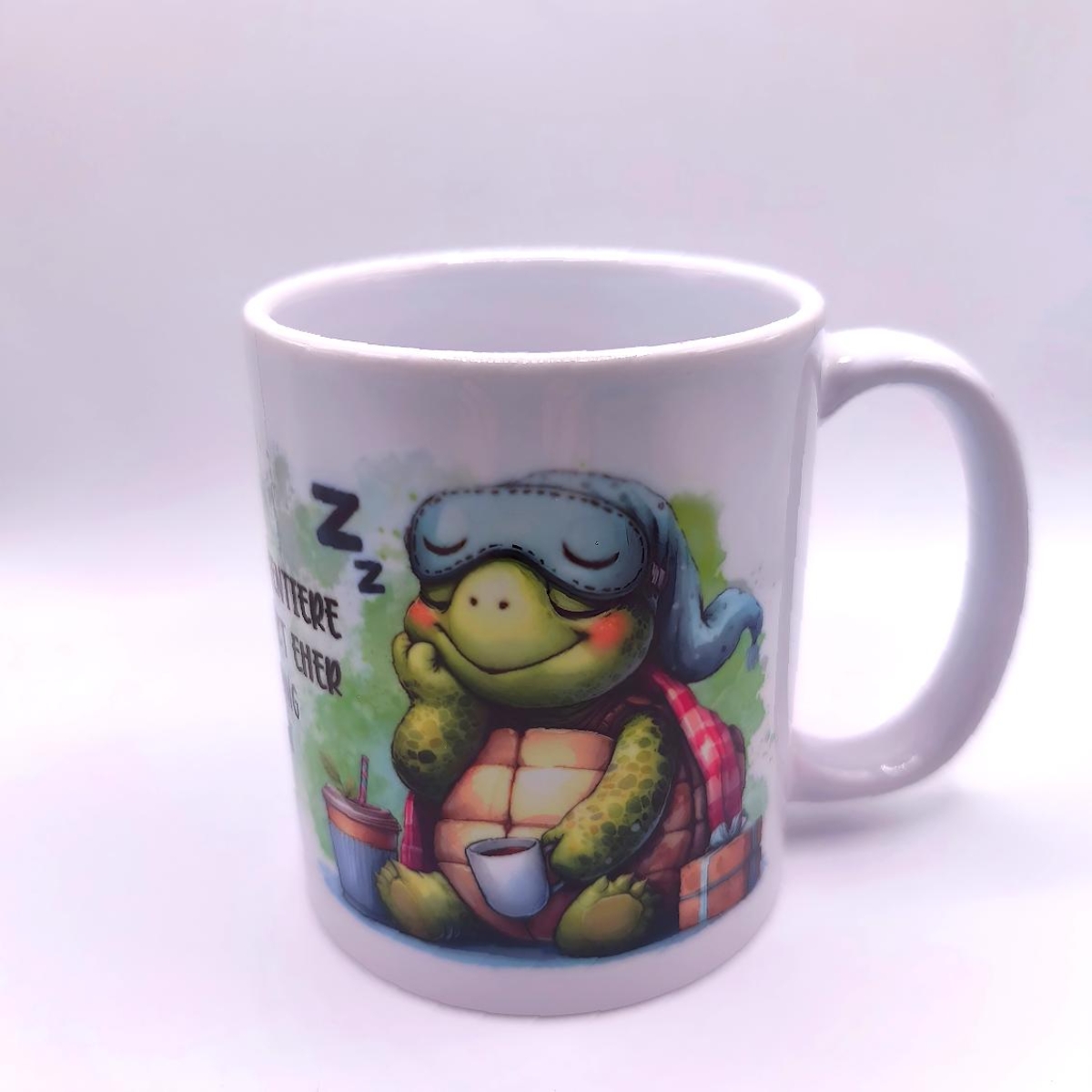 Tasse mit Schildkröte Urlaubsreif